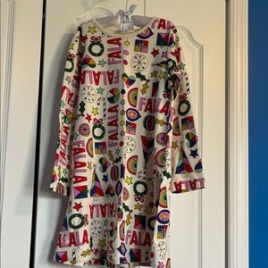 Hanna Andersson Multicolor holiday Graphic skater style, long sleeve Dress